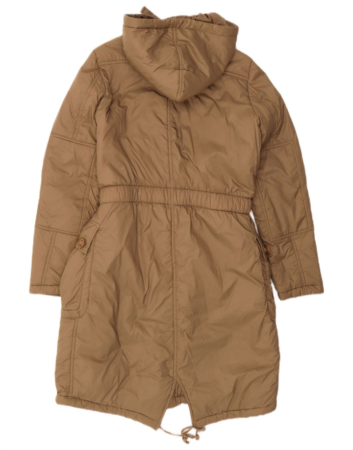 Replay Damen-Parka in Übergröße mit Kapuze, UK 10, Größe S, Braun, Polyamid