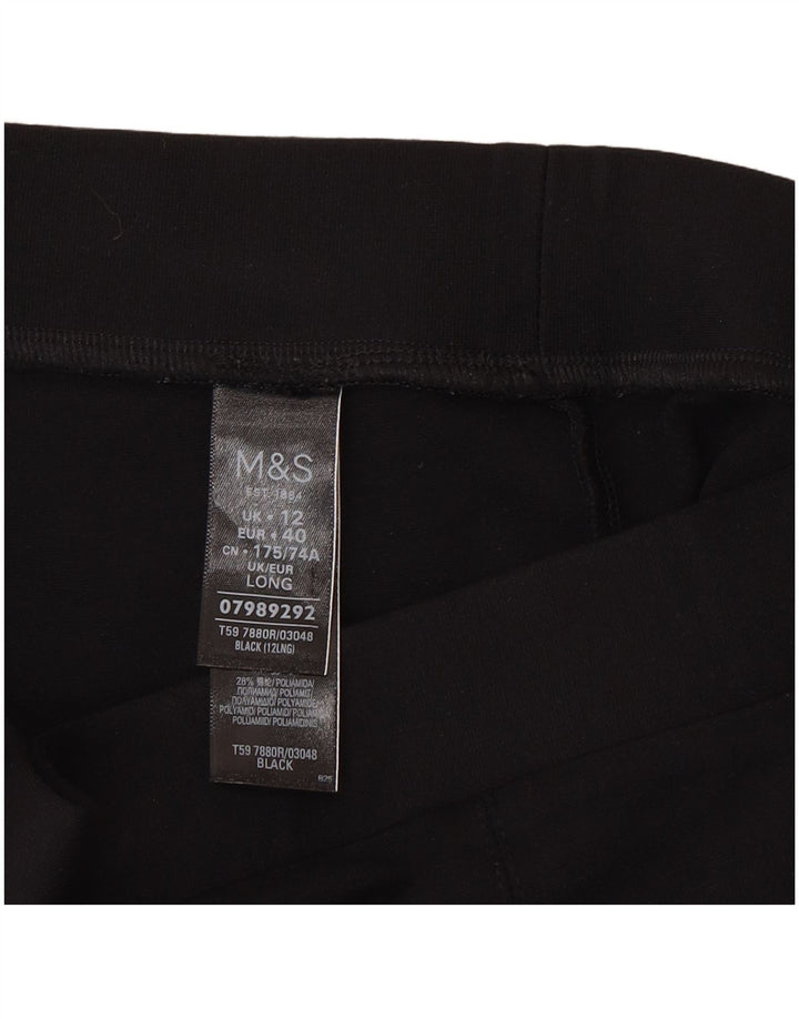 Marks & Spencer Damen Leggings UK 12 Mittelschwarze Viskose