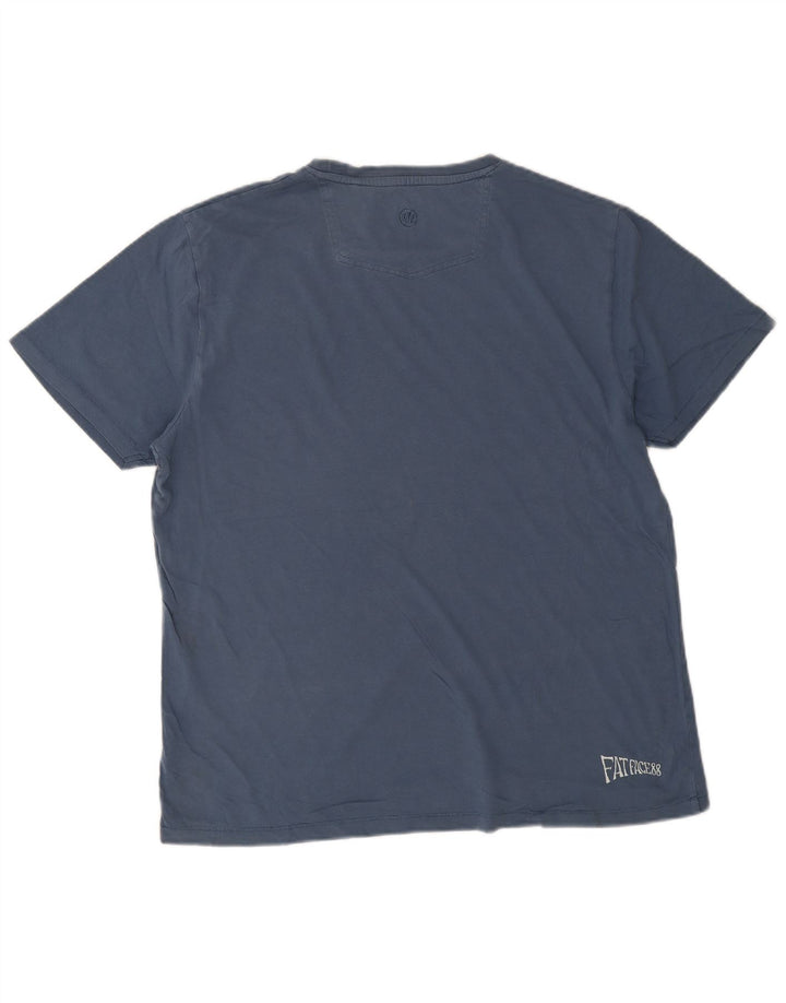 Fat Face Herren-T-Shirt mit Grafik, Größe L, aus blauer Baumwolle