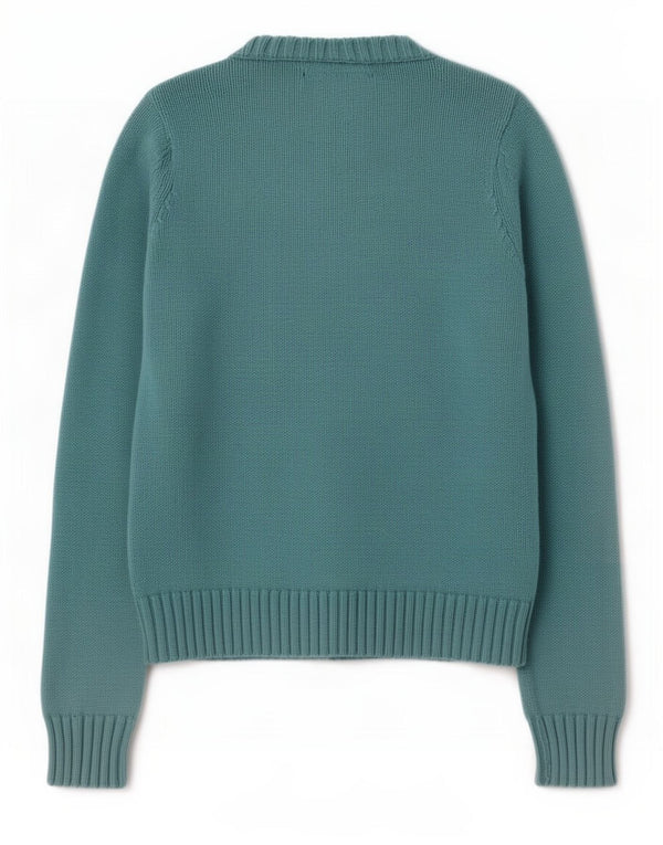 Zara Damen-Cardigan-Pullover UK 12 Mittelblaue Baumwolle