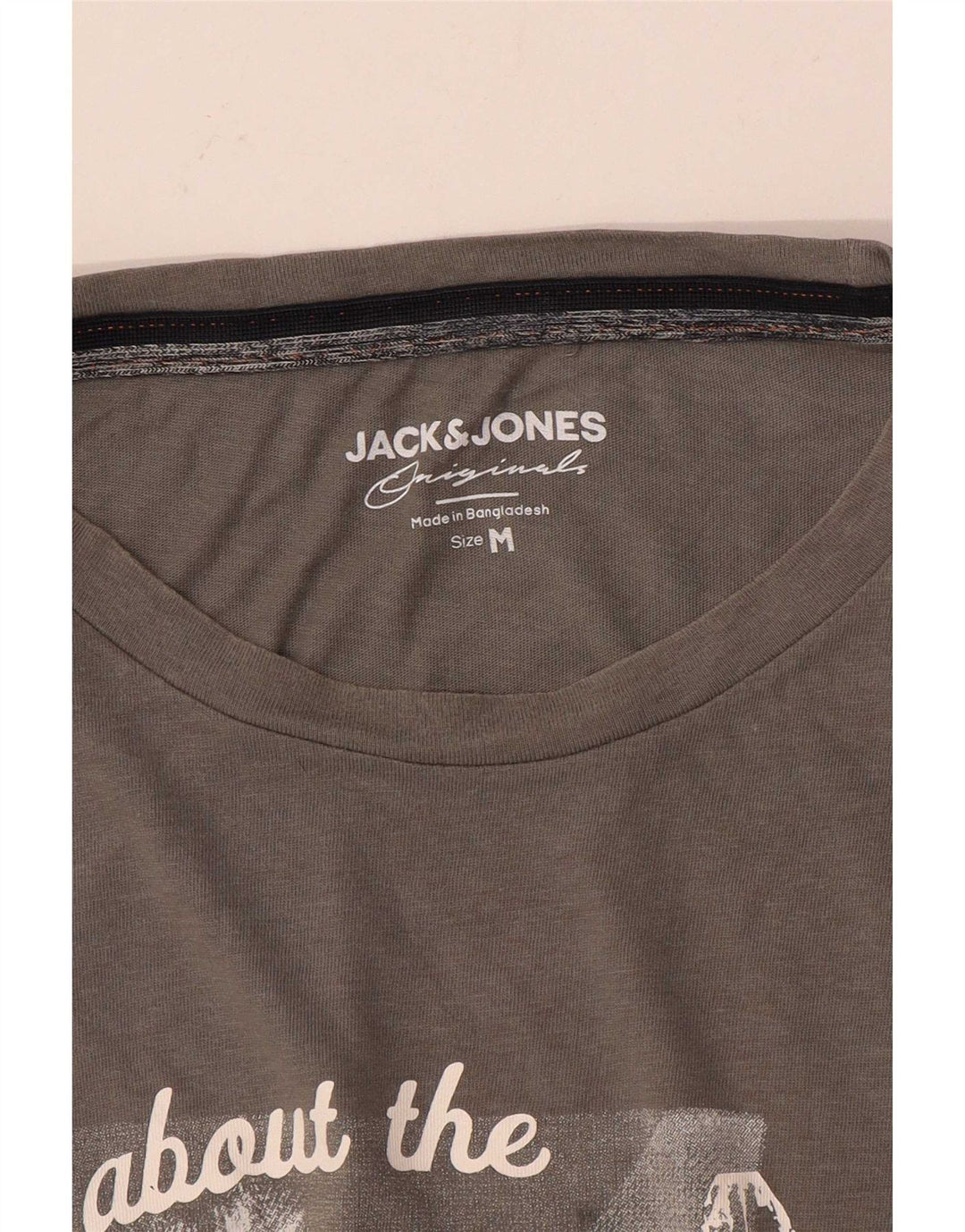 Jack & Jones Herren Grafik-T-Shirt-Oberteil Mittelgrau
