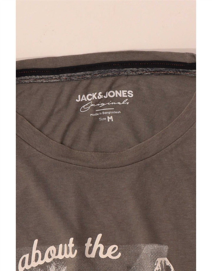 Jack & Jones Herren Grafik-T-Shirt-Oberteil Mittelgrau