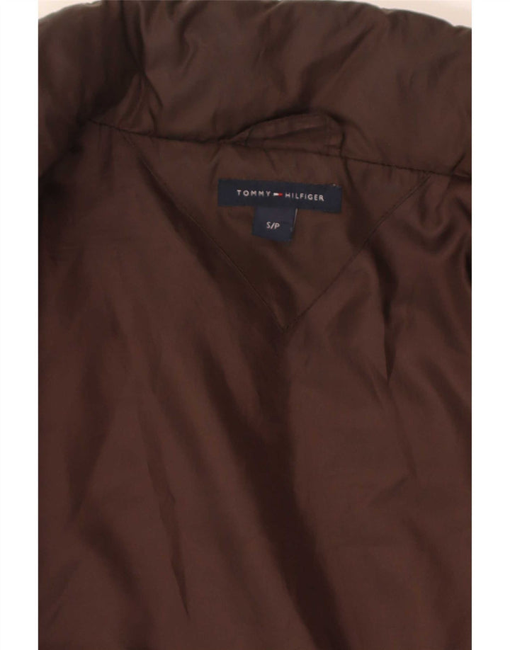 Tommy Hilfiger Damen Bomber wattierte Jacke UK 10 Small Braun Polyester