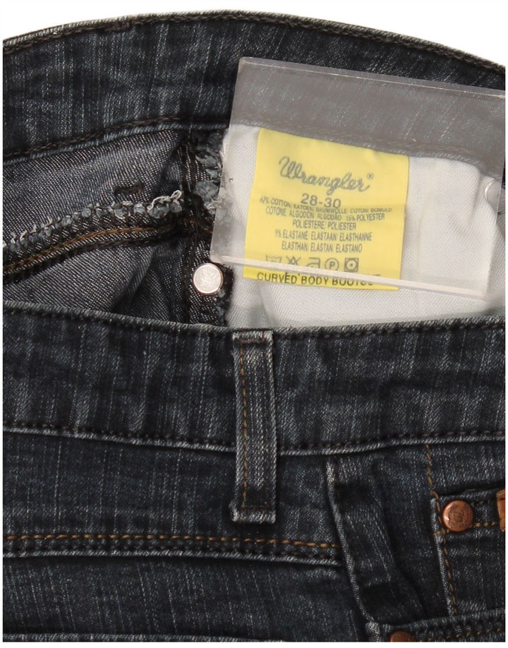 Wrangler Damen Bootcut-Jeans W28 L30 Marineblaue Baumwolle