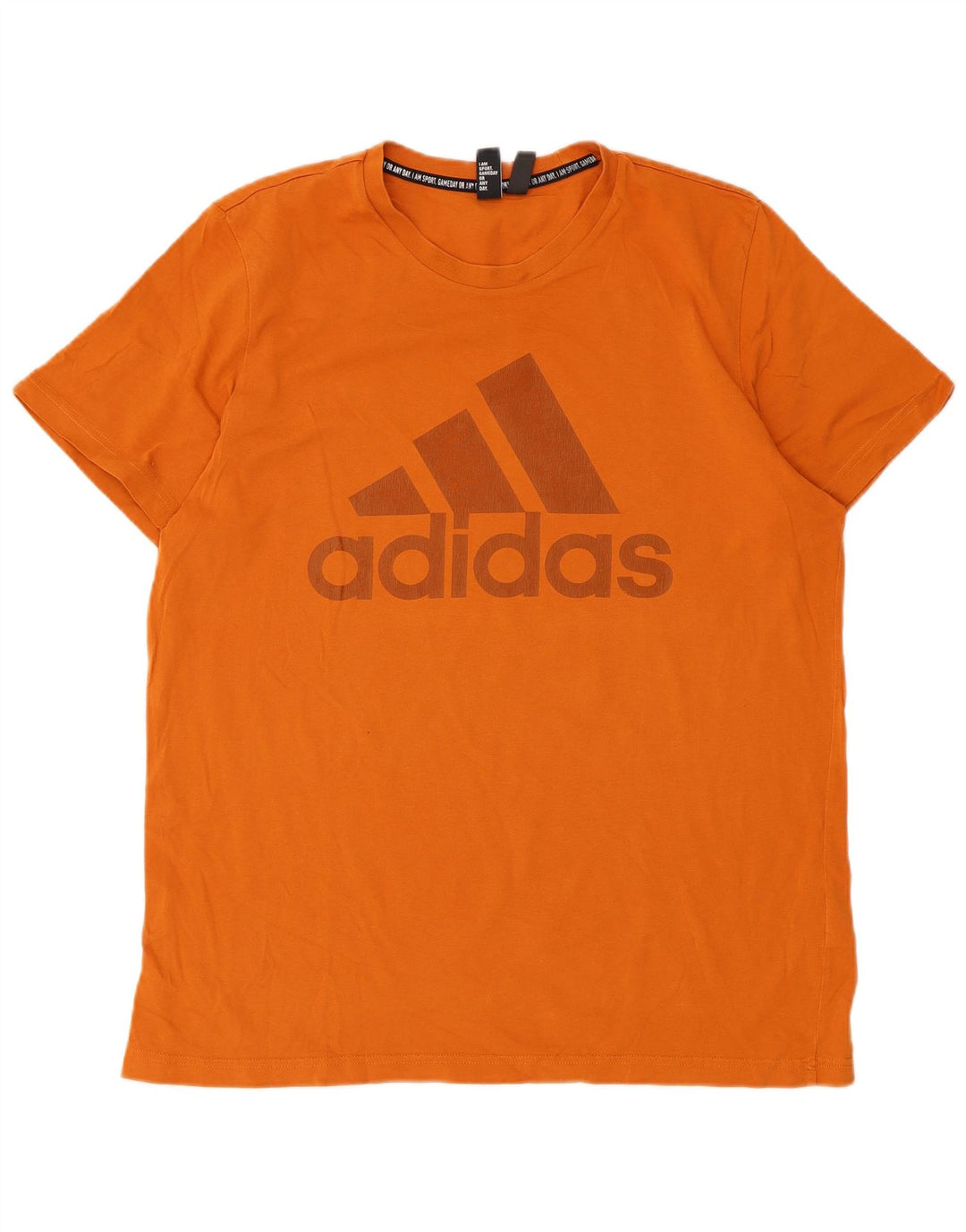 Adidas Herren Grafik T-Shirt Top Large Orange Baumwolle