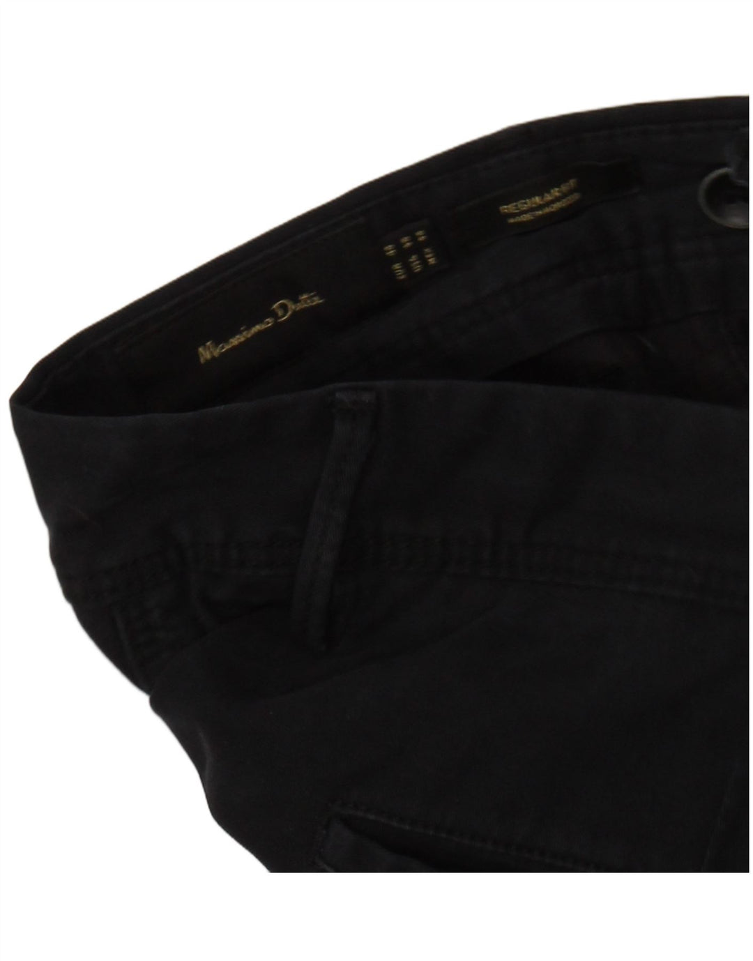 MASSIMO DUTTI Herren-Chinohose mit normaler Passform, EU 44, Größe L, W34, L31, Schwarz