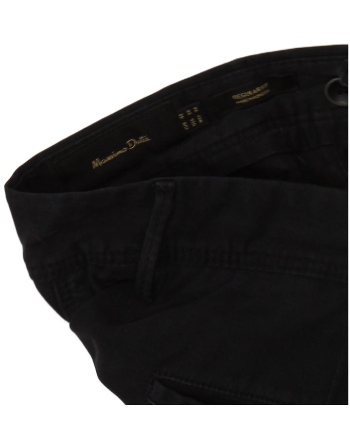 MASSIMO DUTTI Herren-Chinohose mit normaler Passform, EU 44, Größe L, W34, L31, Schwarz