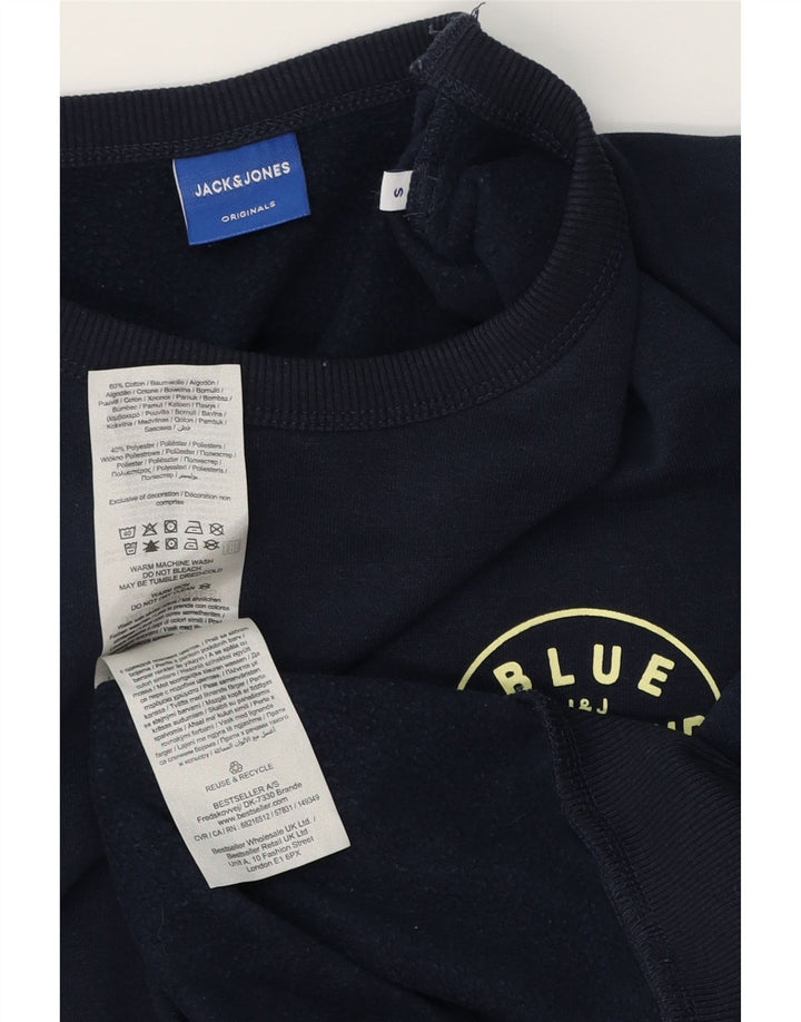 JACK & JONES Herren-Sweatshirt, Pullover, Größe S, marineblau, Baumwolle