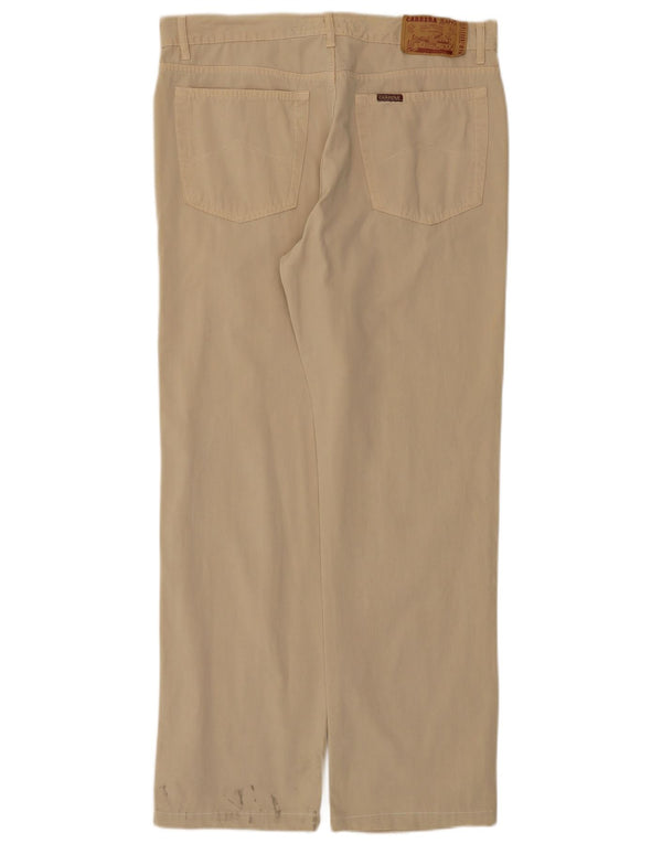 Carrera Herren gerade Freizeithose IT 52 XL W34 L30 Beige Baumwolle