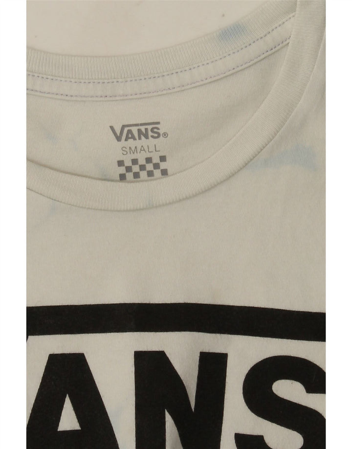 Vans Damen Grafik-T-Shirt Top UK 10 Small Weiß Tie Dye