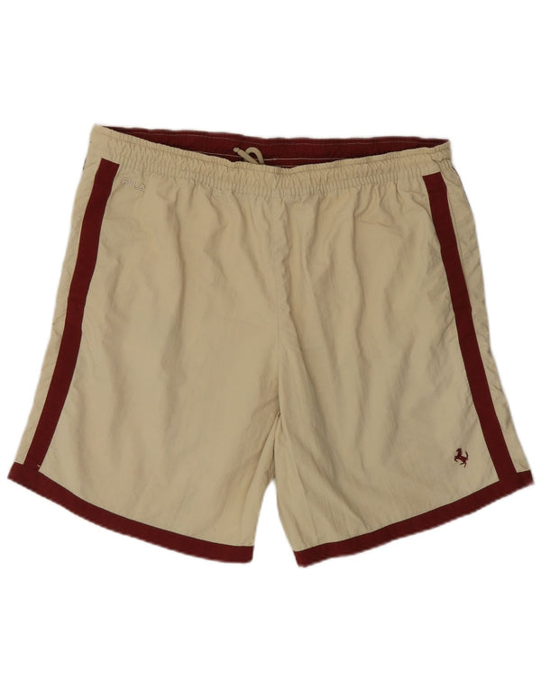 Fila Mens Ferrari Sport Shorts IT 52/54 Large  Beige Colourblock