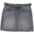 Zara Damen Z1975 Mini-Jeansrock Medium W32 Blaue Baumwolle