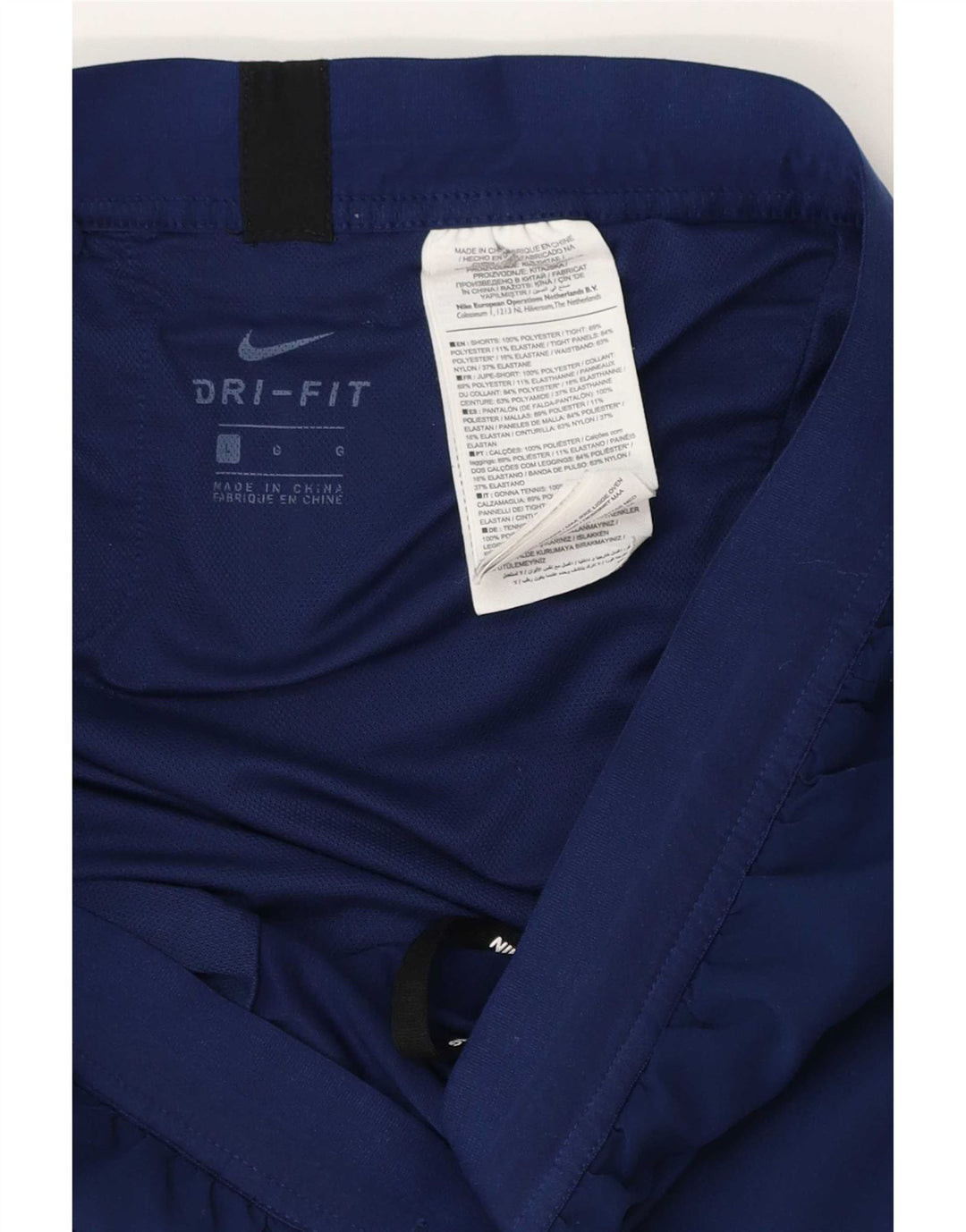 Nike Damen Dri Fit Sport Shorts UK 16 Large Marineblau Polyester