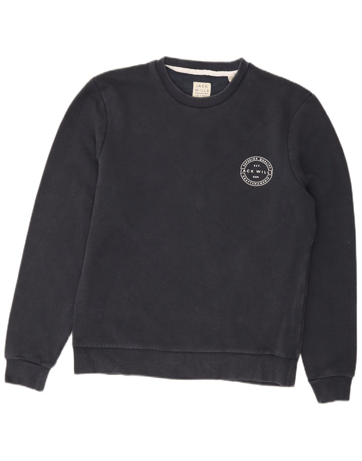 JACK WILLS Herren-Sweatshirt, mittelgroß, marineblau, Baumwolle