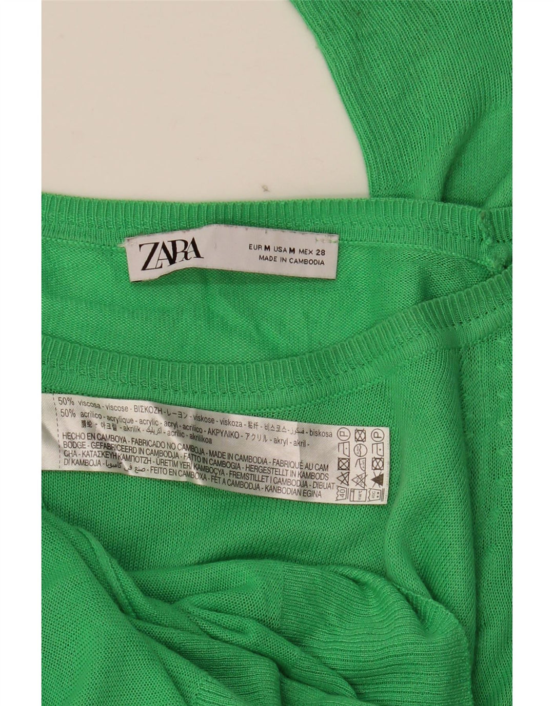 Zara Damen-Pullover mit U-Boot-Ausschnitt, UK 14, mittelblaue Viskose