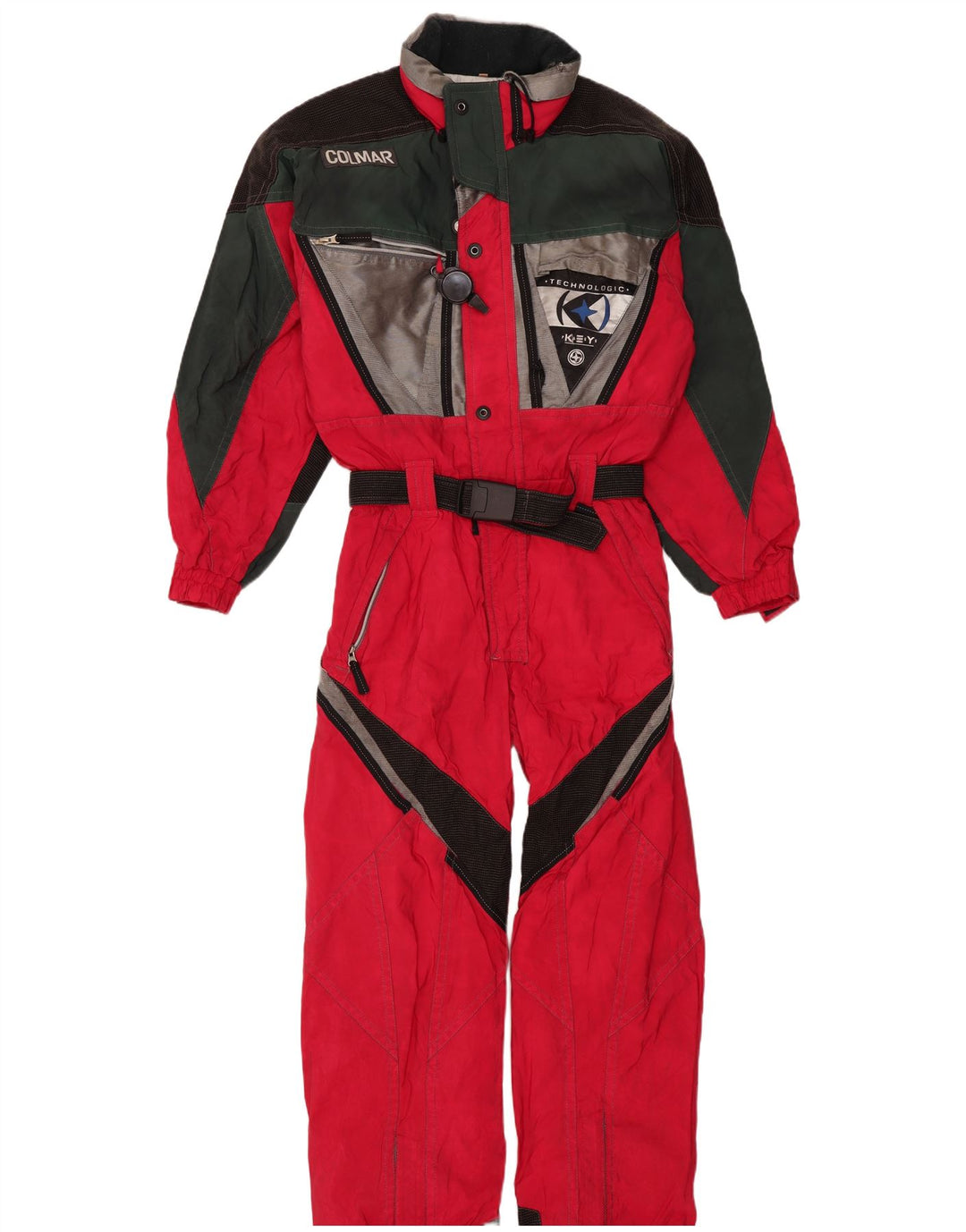 Colmar Herren-Skioverall mit Grafik, IT 48, Mittelrot, Farbblock