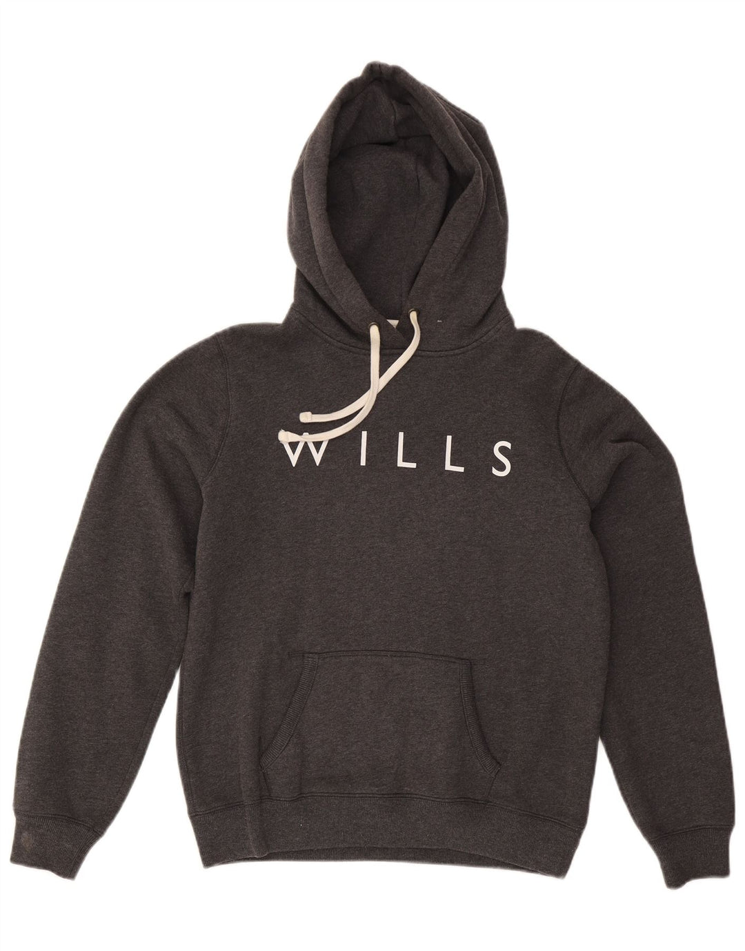 JACK WILLS Damen-Kapuzenpullover mit Grafik, UK 14, Größe L, Grau, Baumwolle