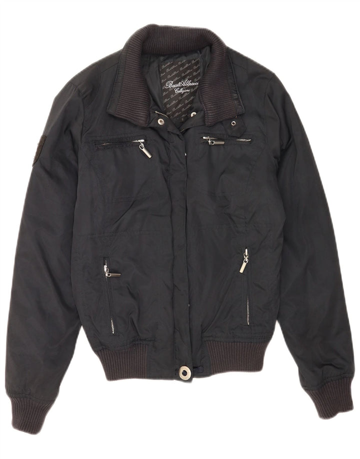 BACI & ABBRACCI Damen Bomberjacke UK 10 Small Marineblau Polyester