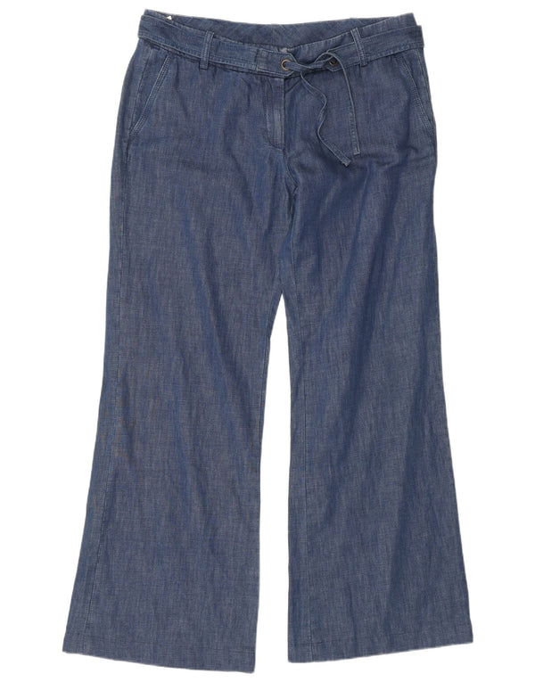 Murphy & Nye Damen-Chinohose mit weitem Bein, W36 L32, blaue Baumwolle