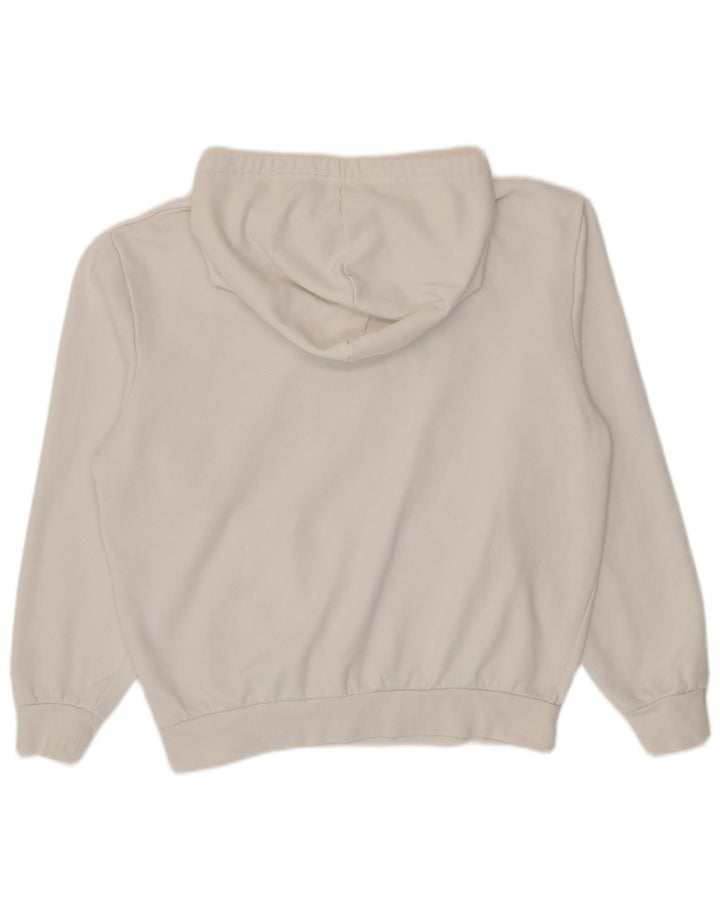 Kappa Herren-Kapuzenpullover mit Grafik, groß, aus weißer Baumwolle