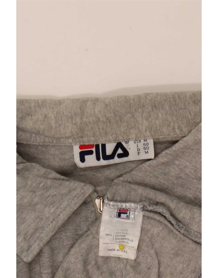 Fila Herren-Trainingsanzug-Top-Jacke IT 50 mittelgraue Baumwolle