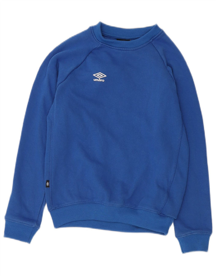 UMBRO Sweatshirt-Pullover für Jungen, 9–10 Jahre, mittelblaue Baumwolle