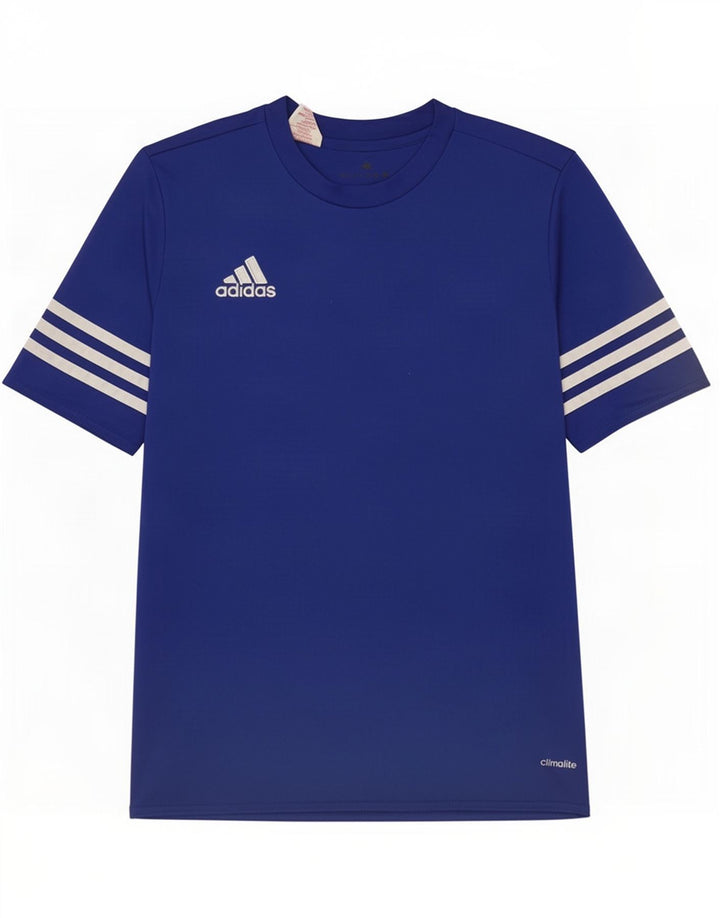 Adidas Jungen Climalite T-Shirt Top 11-12 Jahre Blau Polyester