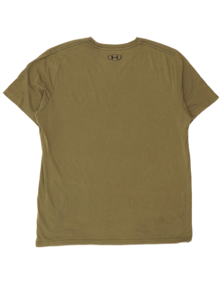 Under Armour Herren T-Shirt Top Large Khaki Baumwolle