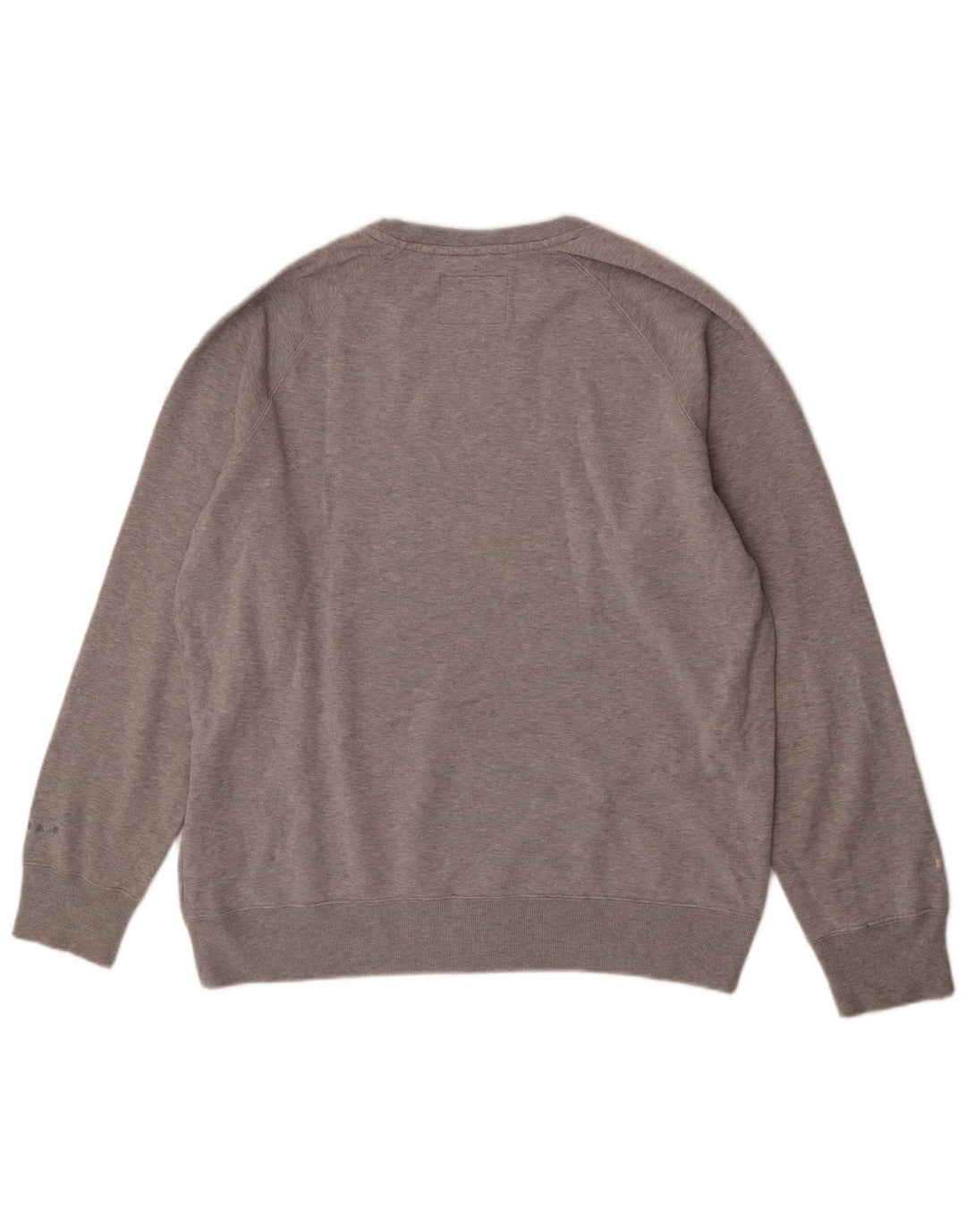 Diadora Herren Grafik-Sweatshirt-Pullover XL aus grau gesprenkelter Baumwolle