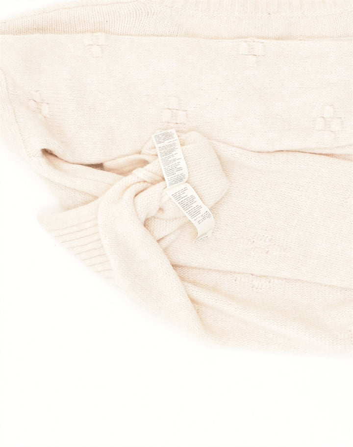 FAT FACE Womens V-Neck Jumper Sweater UK 8 Small  Beige Nylon | Vintage Fat Face | Thrift | Second-Hand Fat Face | Used Clothing | Messina Hembry 