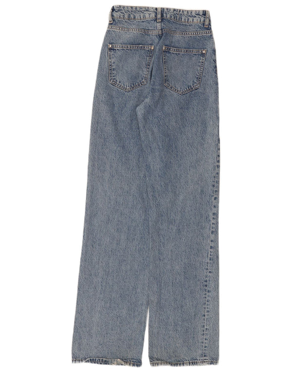 Zara Damen-Jeans mit hoher Taille, EU 34, 2XS, W24, L34, Blau