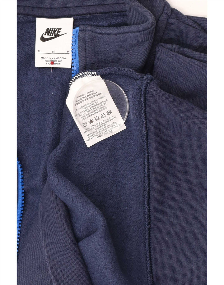 Nike Herren-Sweatshirt mit Reißverschluss am Hals, mittlere marineblaue Baumwolle