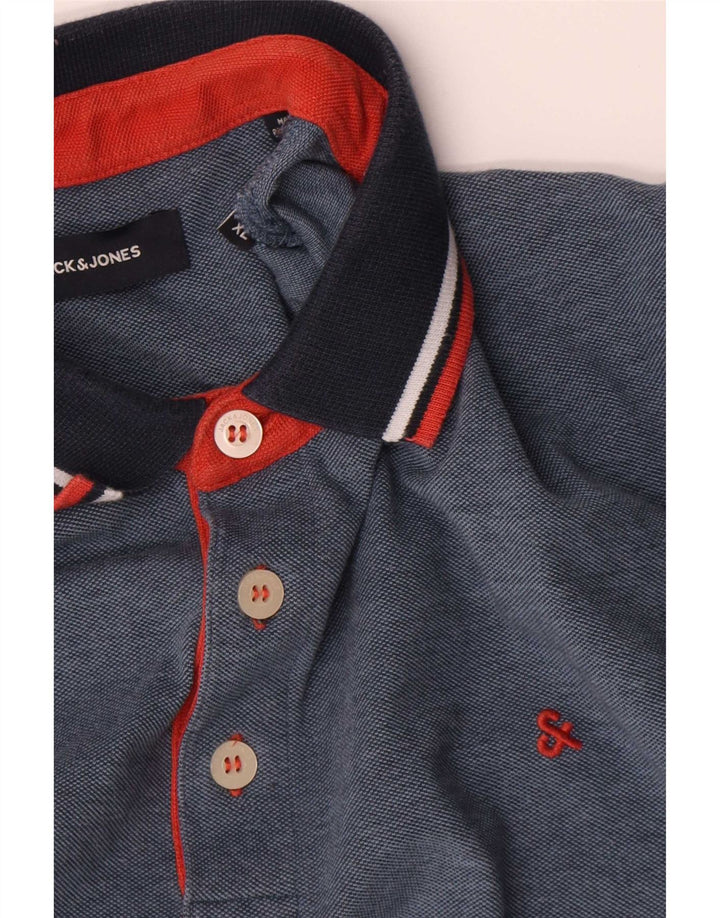 Jack & Jones Herren Poloshirt XL Marineblau Baumwolle