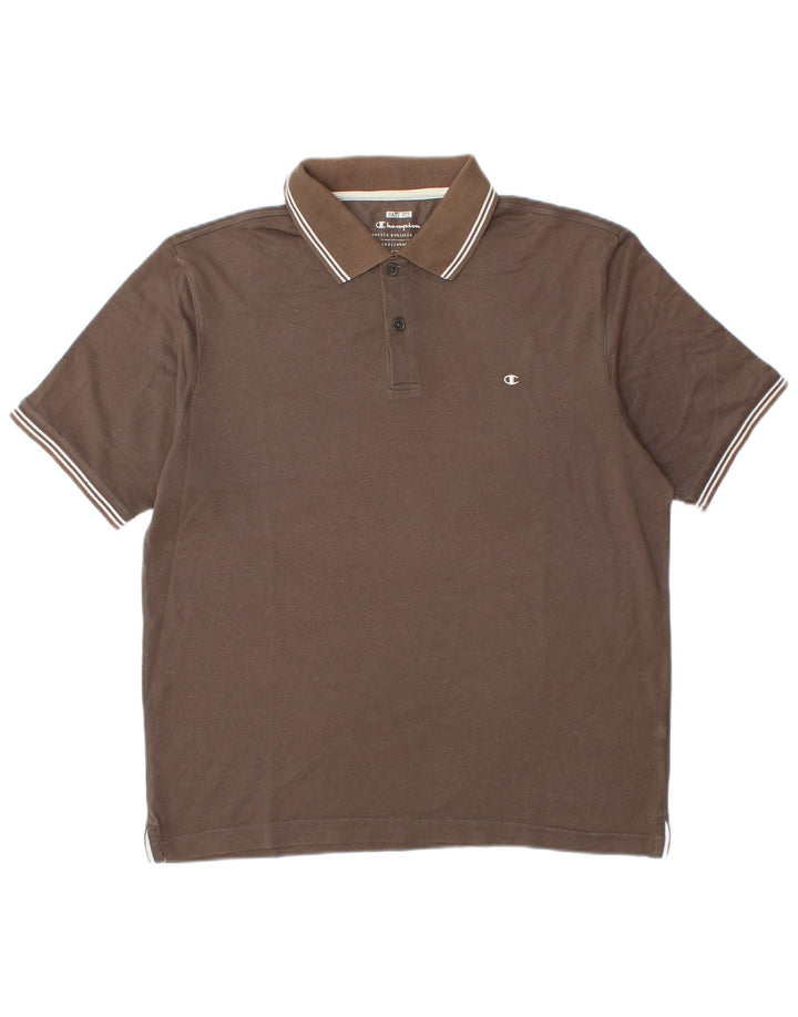 Champion Herren Easy Fit Poloshirt, Größe L, Braun