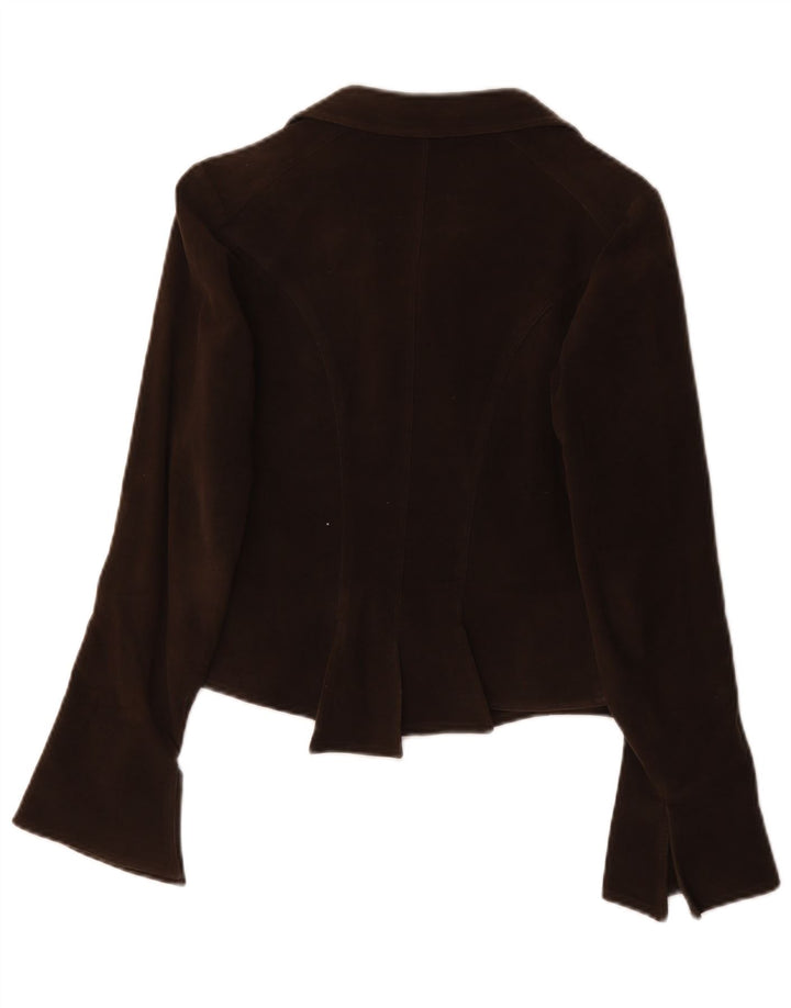 Ferrone Damen Blazer Jacke IT 42 Mittelbraune Baumwolle