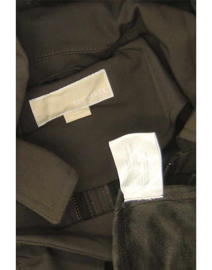 Michael Kors Damen-Parkajacke mit Kapuze, UK 14, mittleres Khaki, Polyester