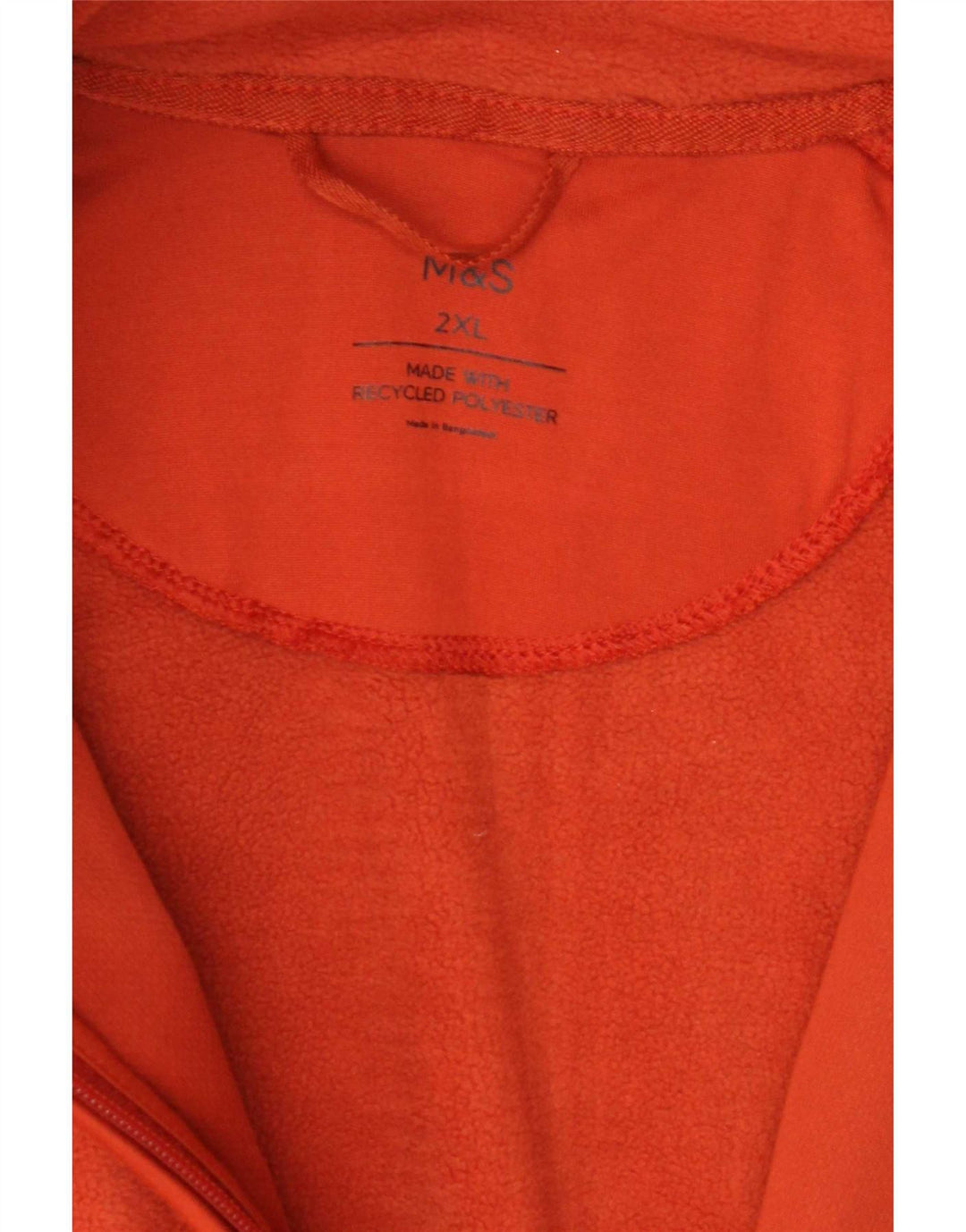 Marks & Spencer Herren Fleecejacke UK 44 2XL Orange Polyester