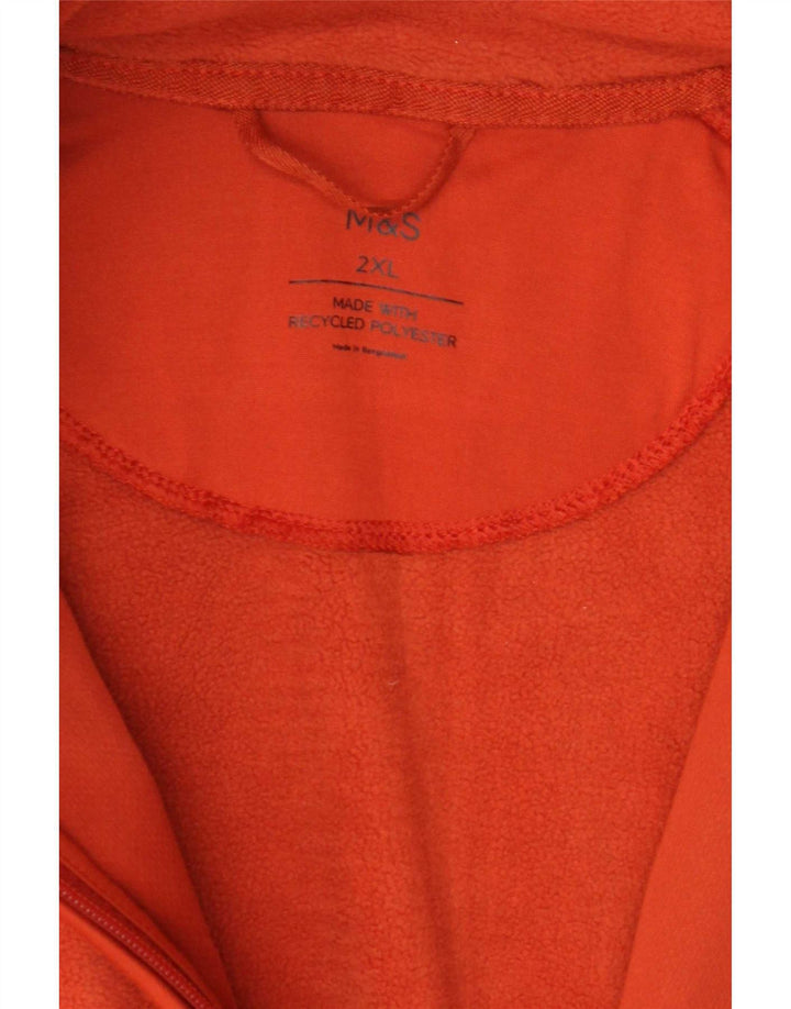 Marks & Spencer Herren Fleecejacke UK 44 2XL Orange Polyester