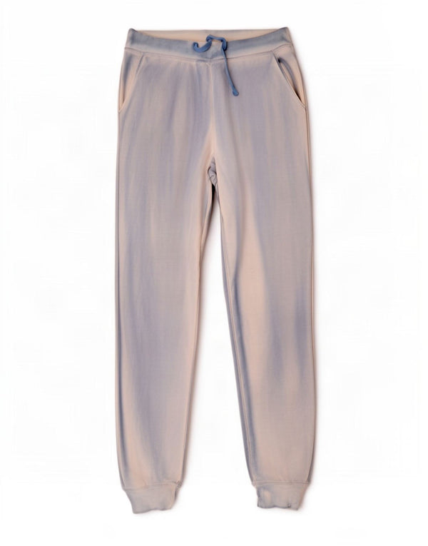 Nike Damen Yoga-Trainingsanzug, Hose, Jogger, UK 10, Größe S, blau, Batik-Baumwolle