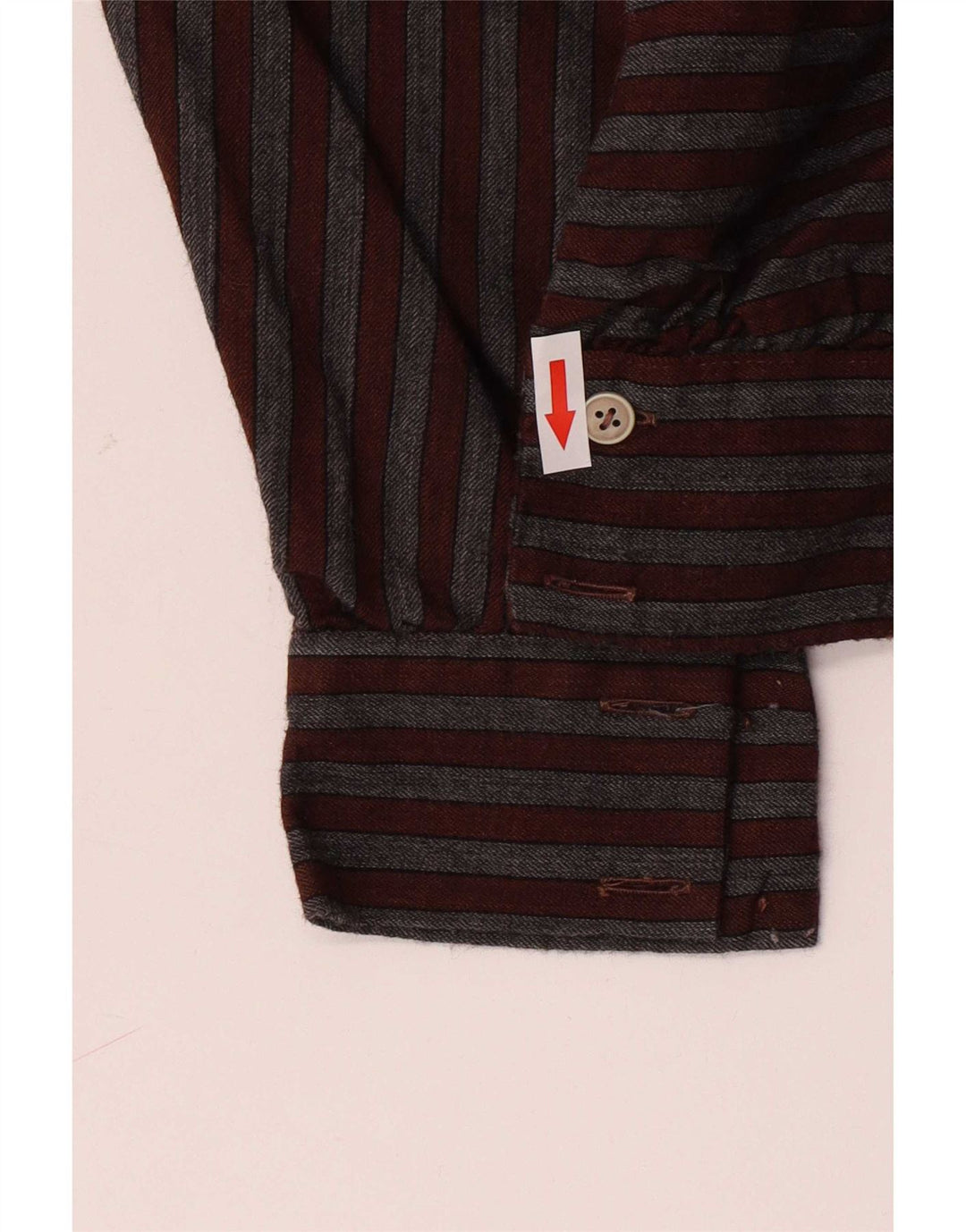 Vintage Damen Bluse Top IT 40 Small Brown Stripe