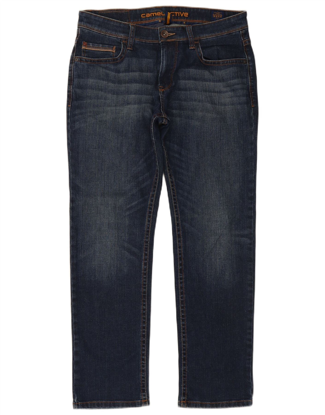 Camel Active Herren Hudson Straight Jeans W34 L30 Marineblaue Baumwolle