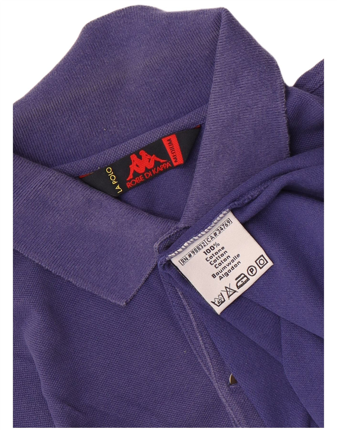 Kappa Herren-Poloshirt aus mittelvioletter Baumwolle