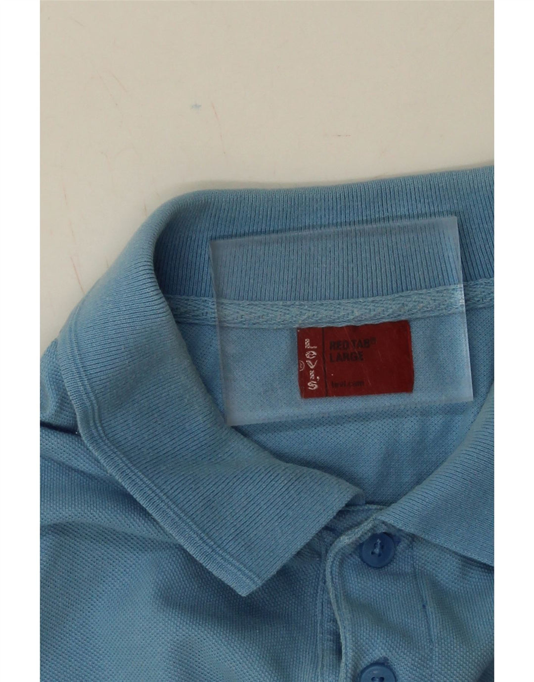 LEVI'S Mens Polo Shirt Large Blue Vintage Levi's and Second-Hand Levi's from Messina Hembry 