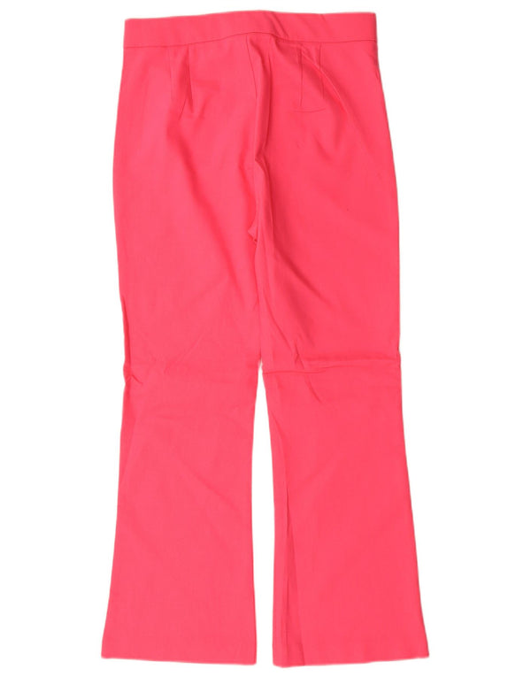 ZARA Damen Flare Freizeithose Medium W28 L26 Rosa Baumwolle