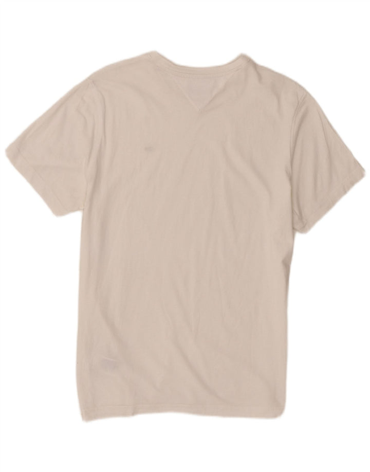 Tommy Hilfiger Herren T-Shirt Top Large Weiß Baumwolle