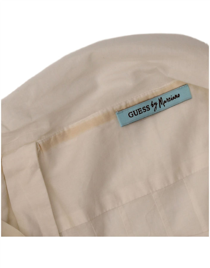 GUESS BY MARCIANO Damen Crop ärmelloses Blusenoberteil UK 8 Small Weiß