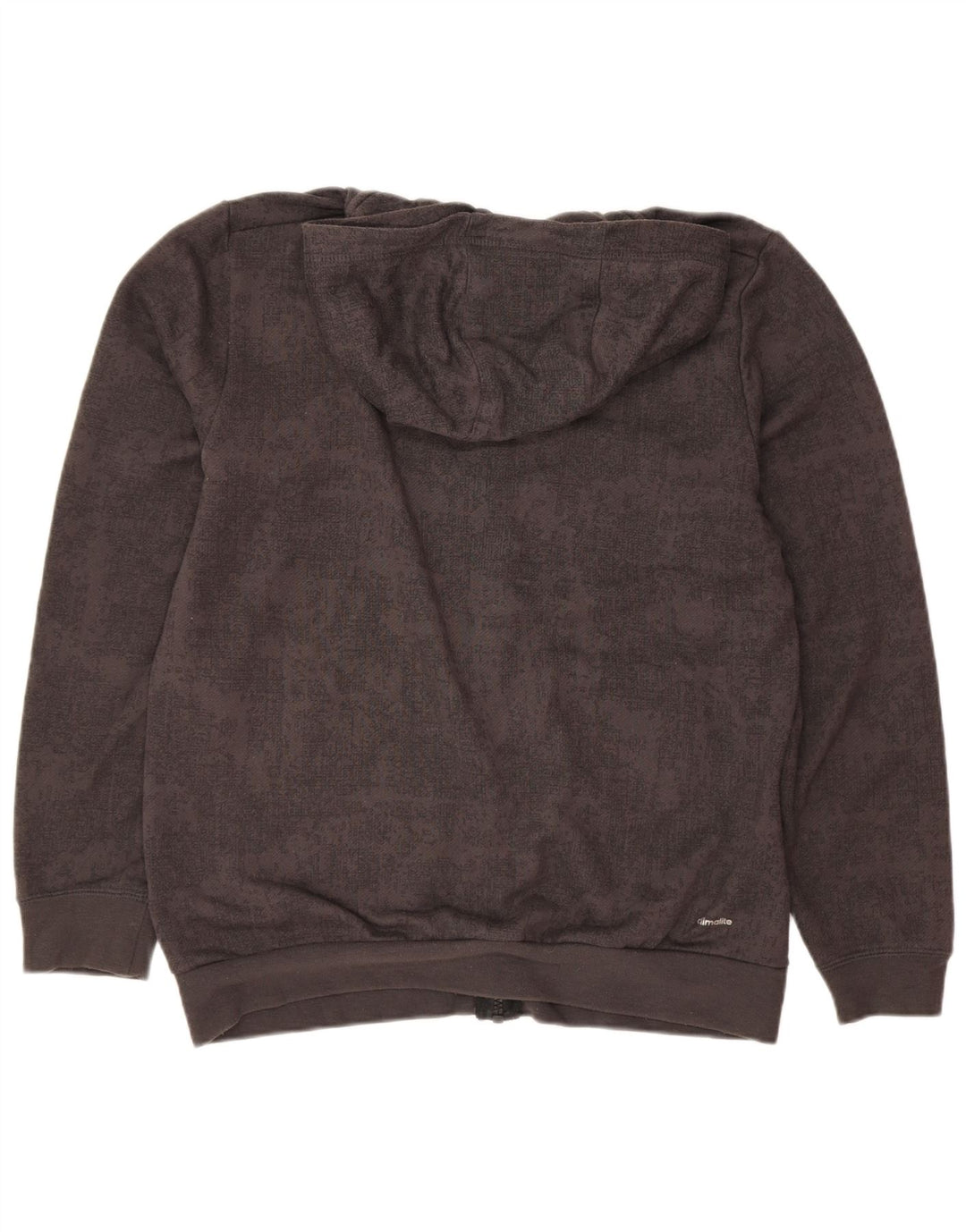 Adidas Jungen Kapuzenpullover mit grafischem Reißverschluss, 13–14 Jahre, graues Polyester