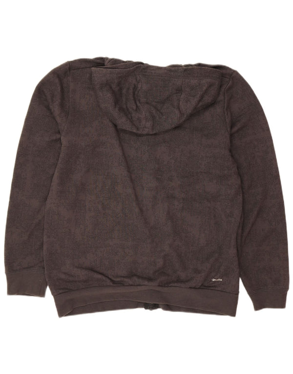 Adidas Jungen Kapuzenpullover mit grafischem Reißverschluss, 13–14 Jahre, graues Polyester