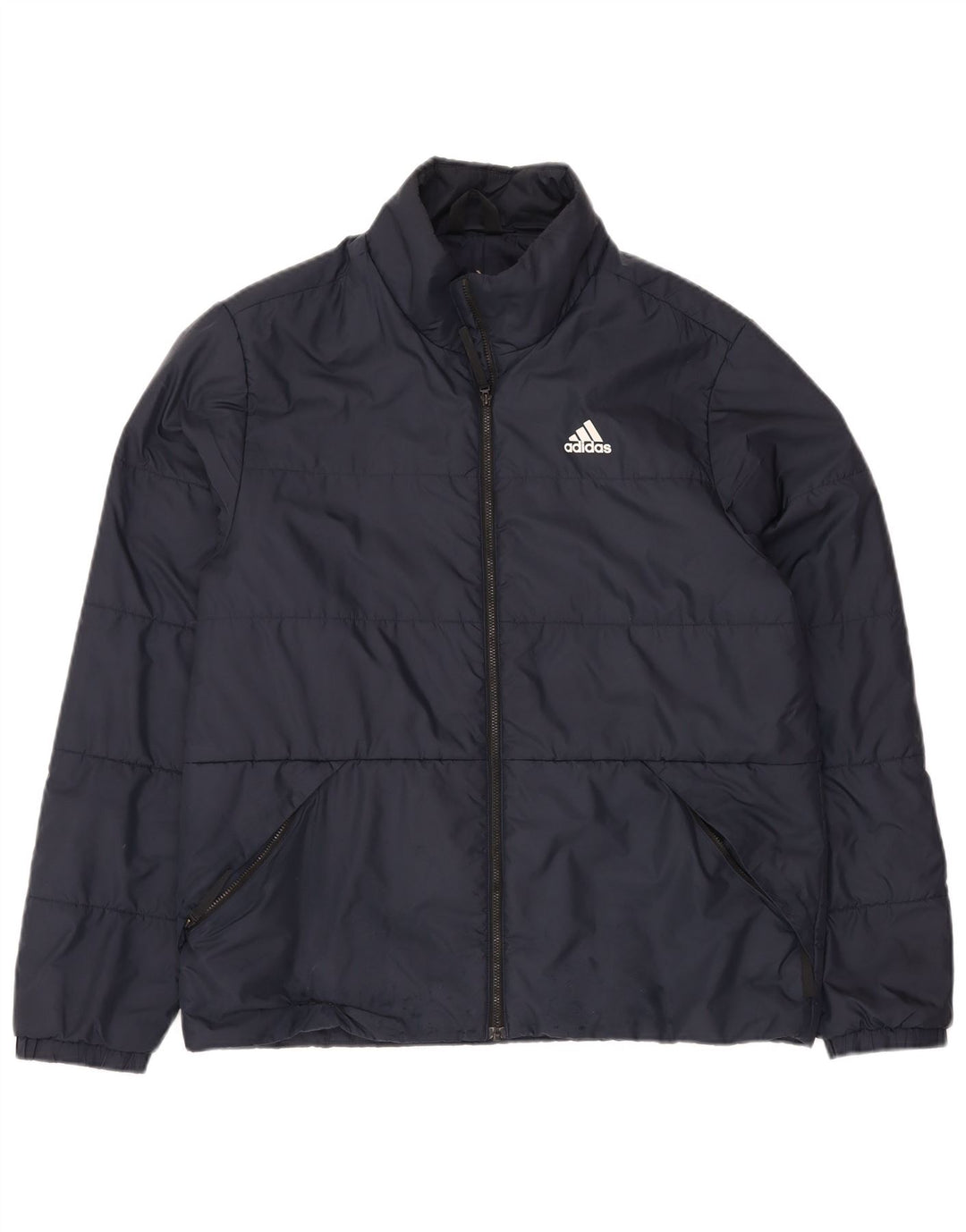 Adidas Herren Wattierte Jacke UK 38 Medium Marineblau Polyester