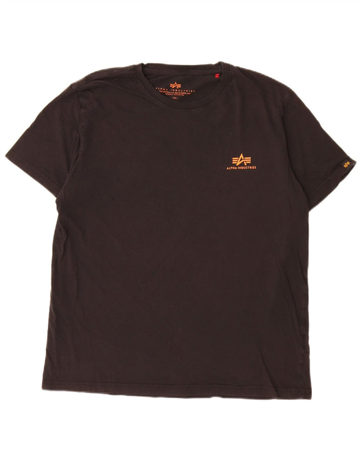 Alpha Industries Herren T-Shirt Top Large Schwarz